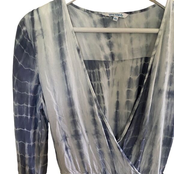 Blue Island XS wrap around bathing suit cover up drawstring waist - Picture 4 of 7